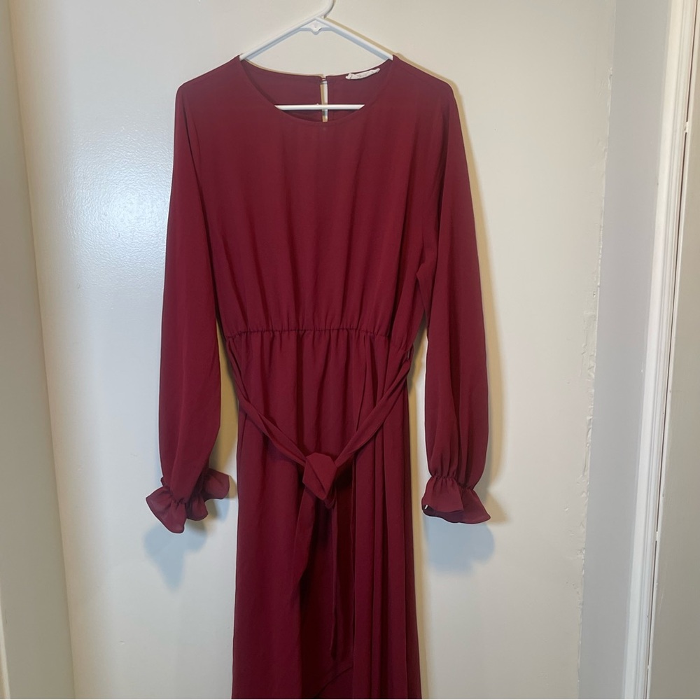 Top Style long maxi dress‎ maroon women's size 1XL